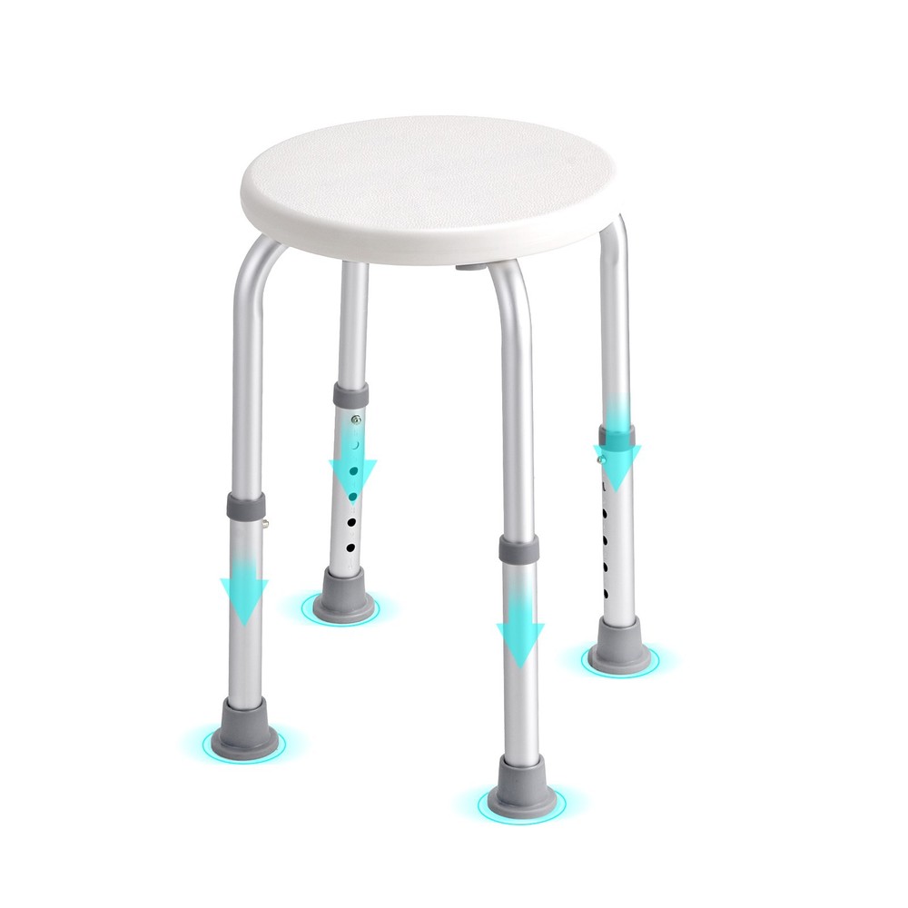 Shower Chair Bath Seat Stool Bathroom Elderly Aids Adjustable Height 300lb