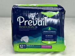 Prevail Bariatric Briefs Size A 62-73“ – Bag of 12 – 4 Pack