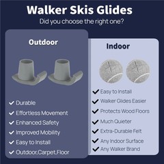 Tennis Balls for Walkers Pre Cut, Walker Skis Glides for Folding Walkers – 4 Pac