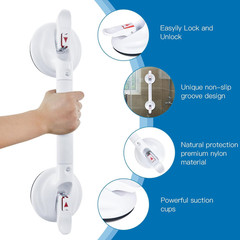 19″ Suction Shower Grab Bar – Portable Handle with Strong Hold, Max 300Lb Capaci