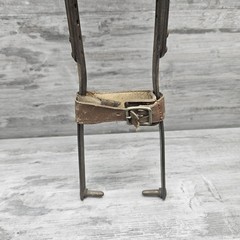 Vintage Antique Leg Brace Leather Metal Childs Polio Boas Co Allentown PA 1950s