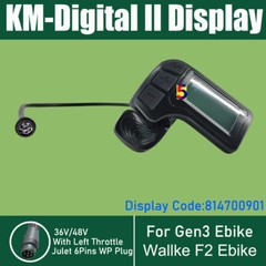 KING-METER Digital II LCD Display 36V/48V 6Pins Julet Waterproof Plug For Gen3