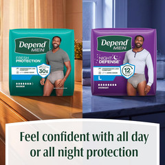 Depend Fresh Protection Adult Diapers for Men, Maximum Absorbency, 72 Count