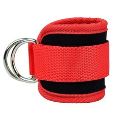 Gym Ankle Straps with Double D-ring, Adjustable Neoprene Padded Cuffs for Leg Tr