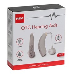 RCA OTC Grey Rechargeable 15 Hour Behind Ear Right & Left Hearing Aid Pair