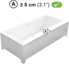 GENERIC BATHTUB HANDLE GRAB BAR (BATHTUBS WITH FLAT RIM ≥3.15″) – Scratch & Dent