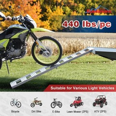 6FT Folding Aluminum Motorcycle Ramp – 440 lbs Capacity & Anti-Slip Surface