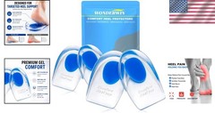 Self-Adhesive Gel Heel Support Pads for Injury Prevention – Size L, 2 Pairs