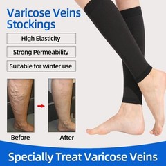 2x Calf Sleeves Leg Support Compression Socks Running Shin Splint Varicose Veins