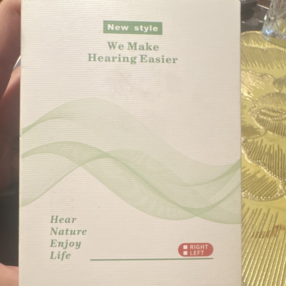 OTC Hearing Aid Set Right/Left for Both Ears Adult Fit White and Green