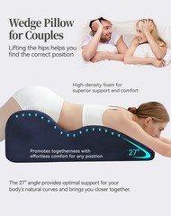 Sweet Spot Pillow, Memory Foam Medium(22.62“L×14.82“W×8.97“H), Navy Blue