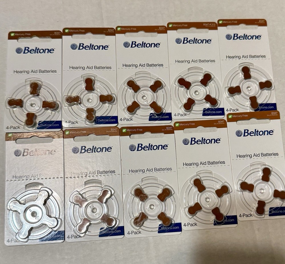 Beltone B347 Hearing Aid Zinc Air Batteries Lot Of 10 Pack Of 4 1.45V 2027