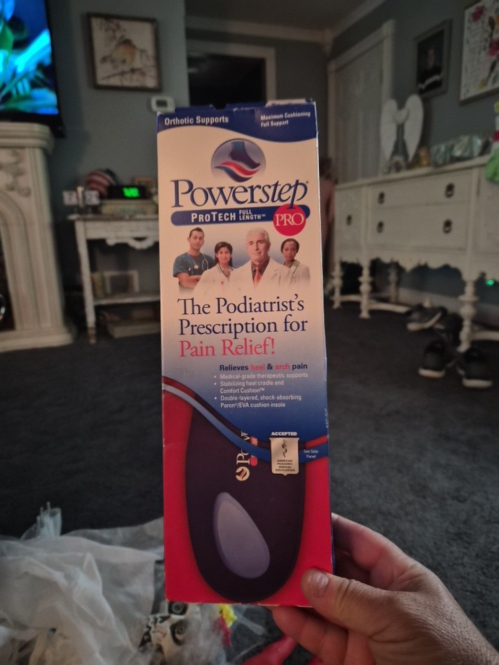 Powerstep ProTech Control Pro Full Length Orthotic Insole Size m 5-5.5,w7-7.5