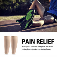 2x Calf Sleeves Legs Support Compression Socks Running Shin Splint Varicose Vein