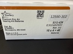 Starkey Hearing Aid Batteries size 312 (40 Batteries each box) Brown Sticker