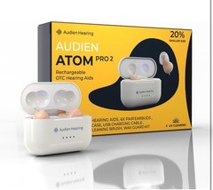 Audien ATOM PRO 2 Wireless Rechargeable OTC Hearing Aid, Premium Comfort XP2-29