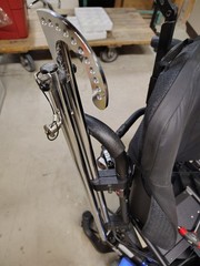 Sunrise Quickie Power Manual Wheelchair IV Pole Angle Adjustable Tilt In Space