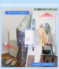 Newly Upgraded 2025 Bed Alarm for Elderly 1 Motion Sensor + 1 Receiver