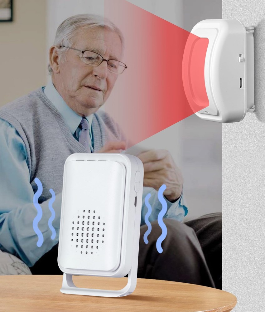 Newly Upgraded 2025 Bed Alarm for Elderly 1 Motion Sensor + 1 Receiver