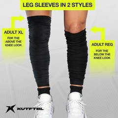 Pre-Scrunched Football Leg Sleeves Built-In Hidden Elastic Bands Knee