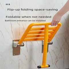 Folding Shower Seat Wall Mounted Shower Bench 550LB Load Bearing Shower Chair