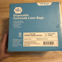 MED PRIDE Disposable Bedside Commode Liner Bags [Pack of 100]- Odor-Control Leak