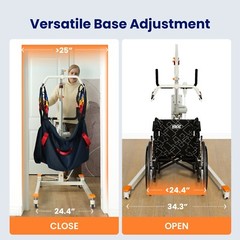 Upgrade Foldable Electric Patient Lift, Medical Transfer, 440LBS, AY02