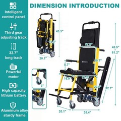 Irtme Foldable Stair Climbing Wheelchair, Electric Mobile Stair Lifts Chair