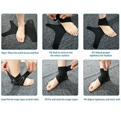 Copper Ankle Support Brace Compression Sleeve Socks Elastic Foot Pain Relief