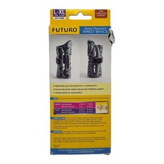 Futuro 3M Water Resistant Wrist Brace Left Hand L-XL Firm Support Splint Straps