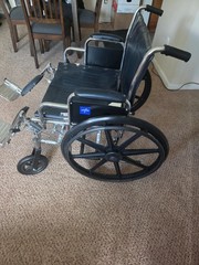 Medline Excel 22″ Extra-Wide Wheelchair, Elevating Leg Rests – Never Used No Box