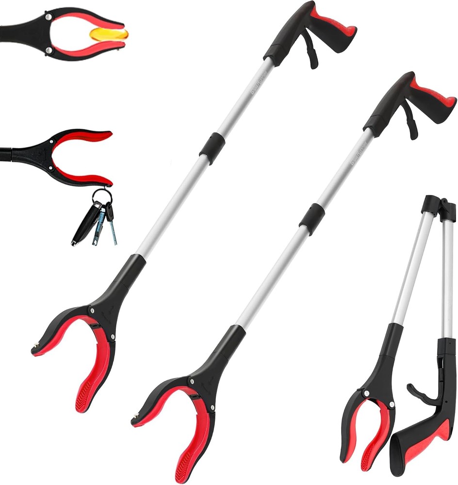 Grabber Reacher Tool – 2 Pack 32” Reacher Grabber Tool with Strong Magnetic