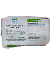 Secure Personal Care Extra Length Light Guards 30 Ct Bladder Control Pads Unisex