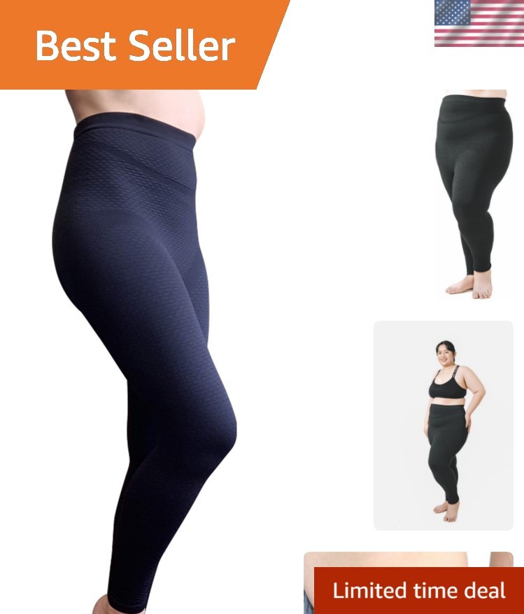 Compression Leggings with Bioactive Raised Massaging Knit – for Support and C…