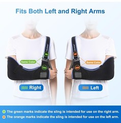 VELPEAU Arm Sling Shoulder Immobilizer, Right Or Left, Medium, Bust 29.5″-33.5″