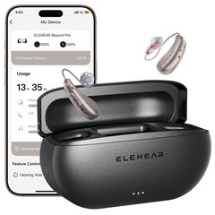 ELEHEAR Beyond Pro Bluetooth Rechargeable OTC Hearing Aids, Champagne Gold