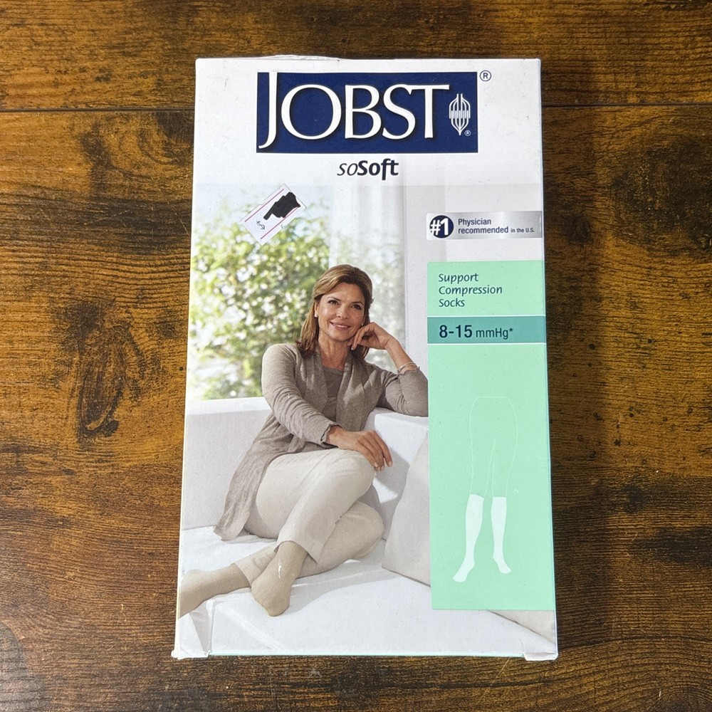 Jobst SoSoft Women’s PATTERNED Knee High Compression 8-15mmHg BLACK XL 120271