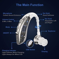 1 PSC Invisible Rechargeable Hearing Aid Hearing Loss Digital Sound Amplifier