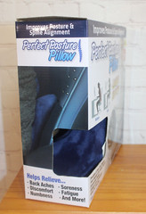 NEW ~ Perfect Posture Pillow Lumbar Support ~ Egonomic ~ Blue