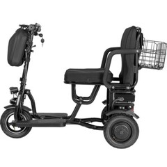 MotoTec Folding Mobility Electric Trike 48v 700w Motors Lithium – Black
