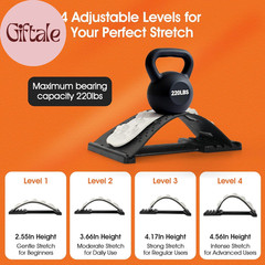 Premium Back Stretcher for Lower Back Pain Relief – 4-Level Adjustable Lumbar Su