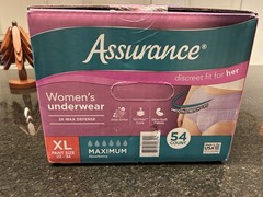 Assurance Women’s Incontinence & Postpartum Underwear, XL , 54 Count