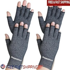 Arthritis Compression Gloves Open Finger Support Pain Relief Everyday Tasks New