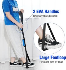 42-Inch Ergonomic Leg Lifter with Large Foot Loop for Post-Surgery Mobility Aid