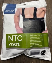 NEOTech Care NTC Y001 Back Brace with Suspenders XL – Adjustable Lumbar Support