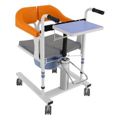 Adjustable Hydraulic Patient Lift Wheelchair Transfer Nursing Chair 180°Backrest