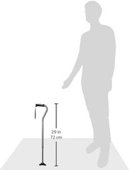 Mobility 731-858 Adjustable Offset Quadpod Walking Cane with Ultra Stable Cane T