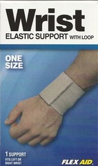 2 Pack Flex Aid Elastic Wrist Stabilizer Support Brace Wrap w/Loop, One Size