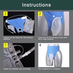 Wearable Urinal Bag with Reusable Silicone External Urine Catheter Collector Bag