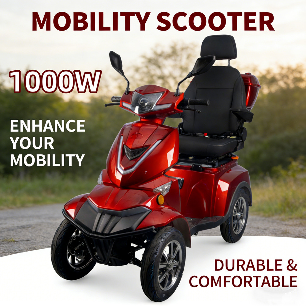 HS4W-A1R 1000W Electric Scooter 60V 20 Ah Powered Scooter Long Range 37 Miles